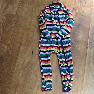 Kickee pants Vibrant Striped Kids Footie Pajamas